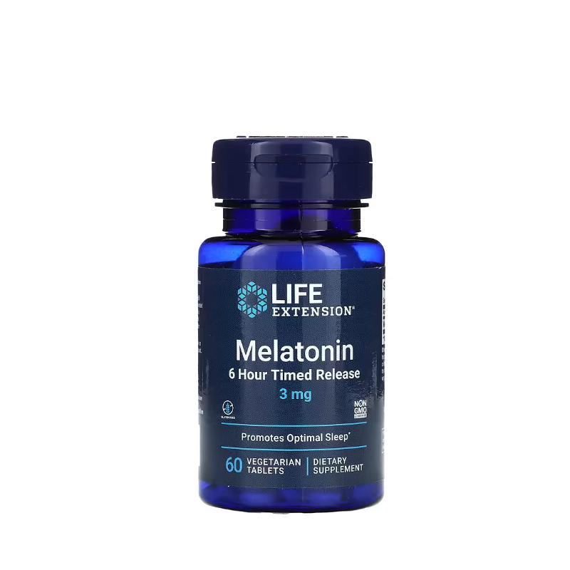 Melatonin 6 Hour Timed Release, 3mg 60 vcaps - Life Extension