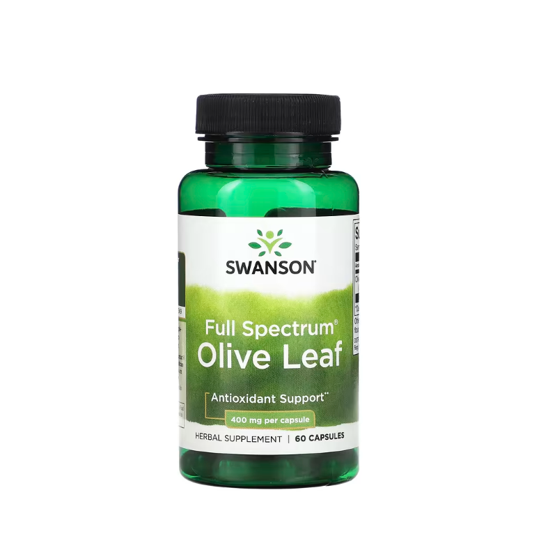Full Spectrum Olive Leaf, 400mg 60 caps Swanson
