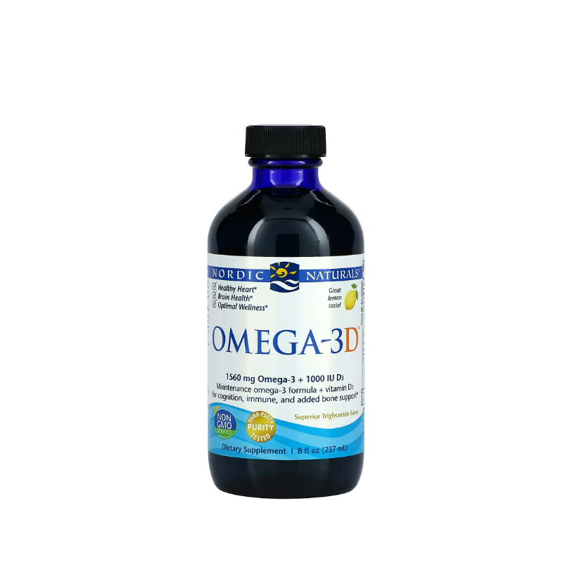 Omega-3D, 1560mg Lemon 237 ml - Nordic Naturals