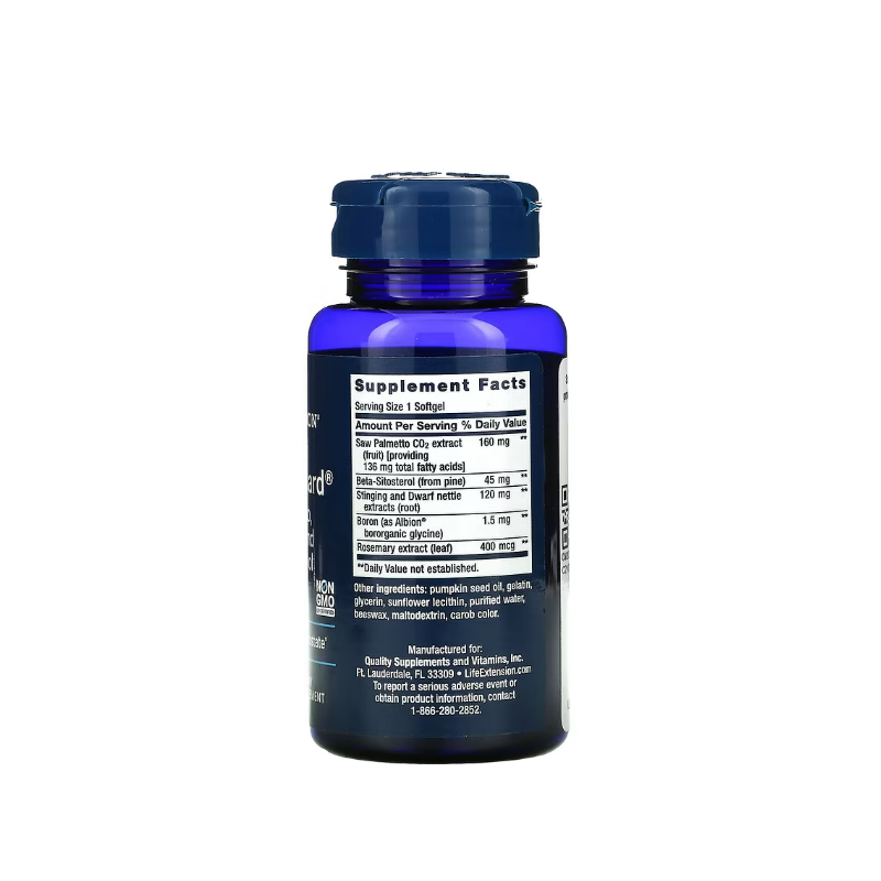PalmettoGuard Saw Palmetto/Nettle Root with Beta-Sitosterol 60 softgels - Life Extension