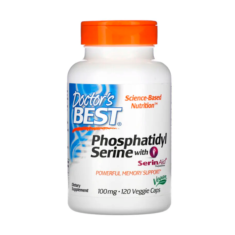 Phosphatidylserine Serine with SerinAid, 100mg 120 vcaps - Doctor's Best