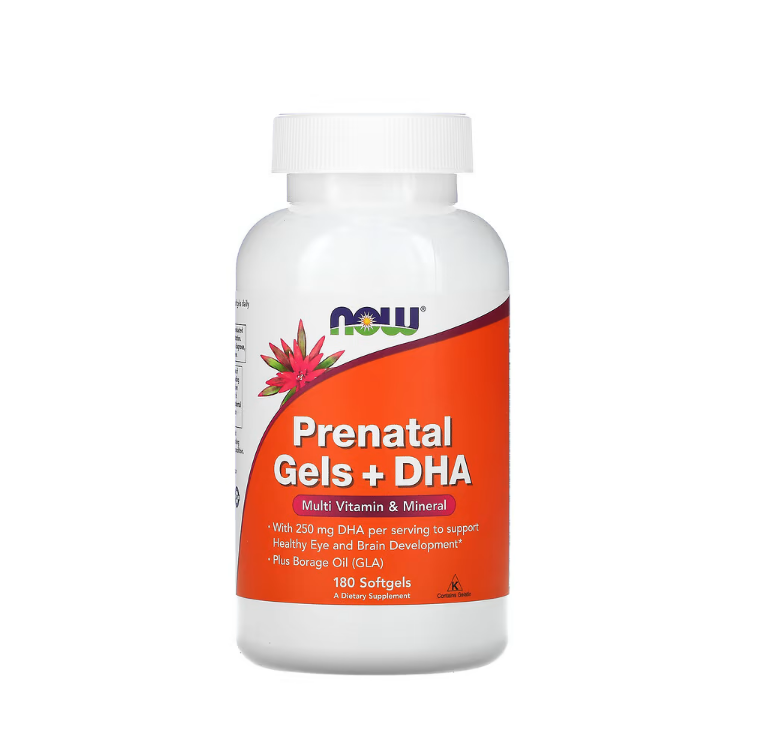 Now Foods Prenatal Gels + DHA 180 softgels