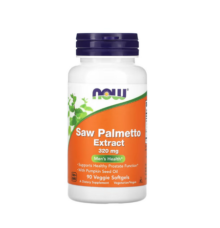 Saw Palmetto Extract with Pumpkin Seed Oil, 320mg 90 veggie softgels Now Foods