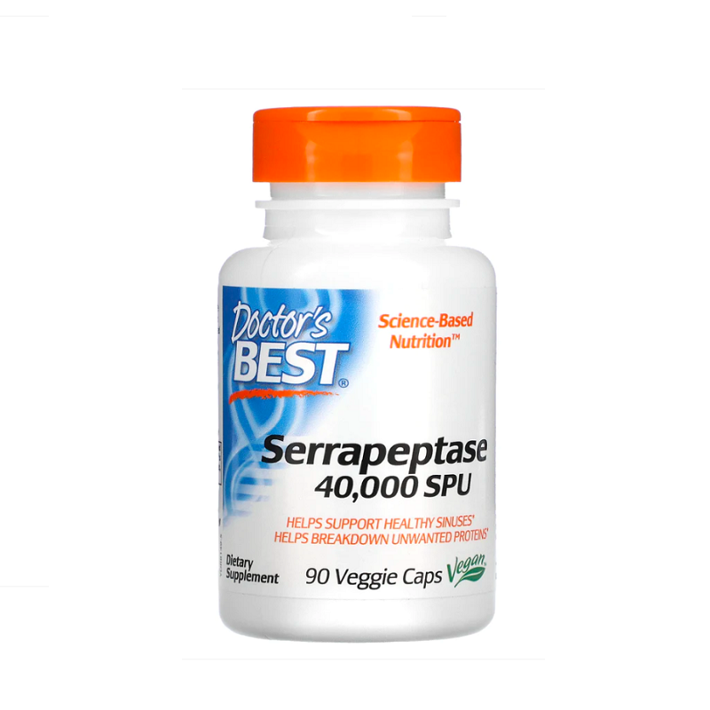 Serrapeptase, 40 000 SPU 90 vcaps - Doctor's Best