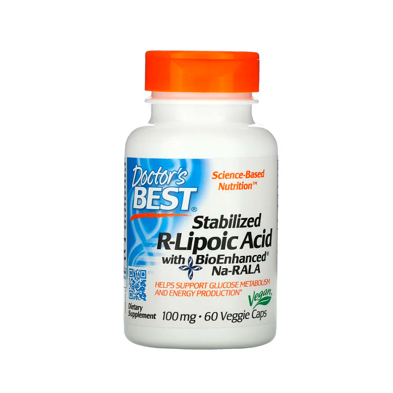 Stabilized R-Lipoic Acid with BioEnhanced Na-RALA, 100mg 60 vcaps - Doctor's Best