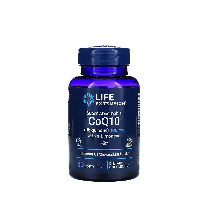 Super-Absorbable CoQ10 (Ubiquinone) with d-Limonene, 100mg 60 softgels - Life Extension