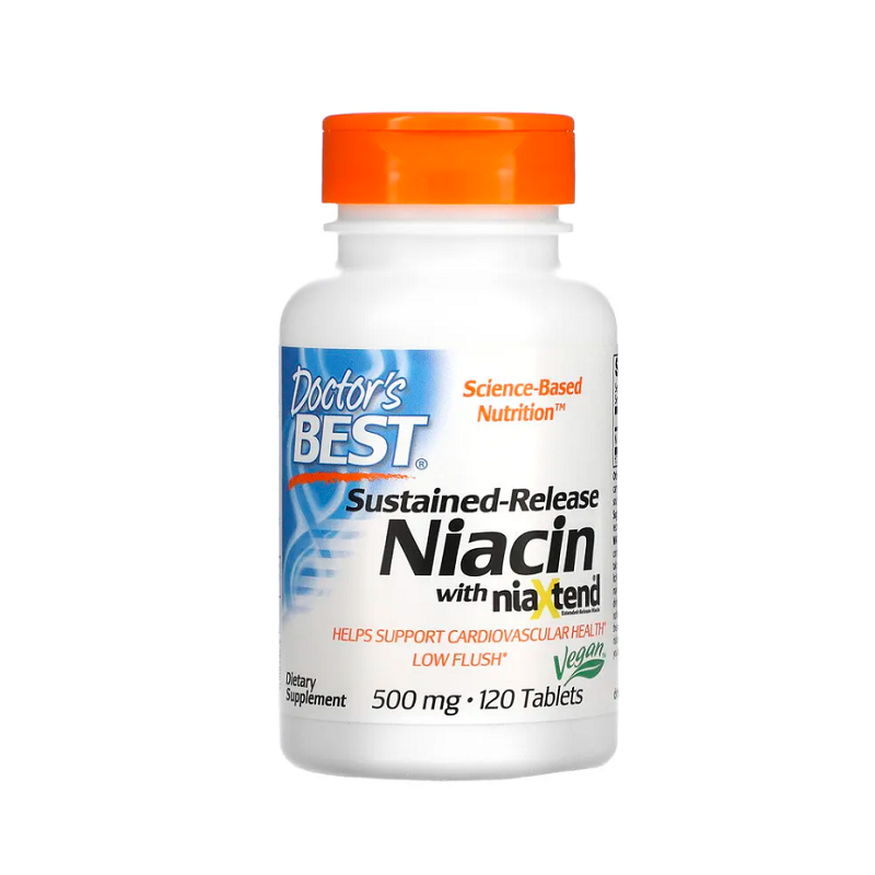 Time-release Niacin with niaXtend, 500mg 120 tablets - Doctor's Best