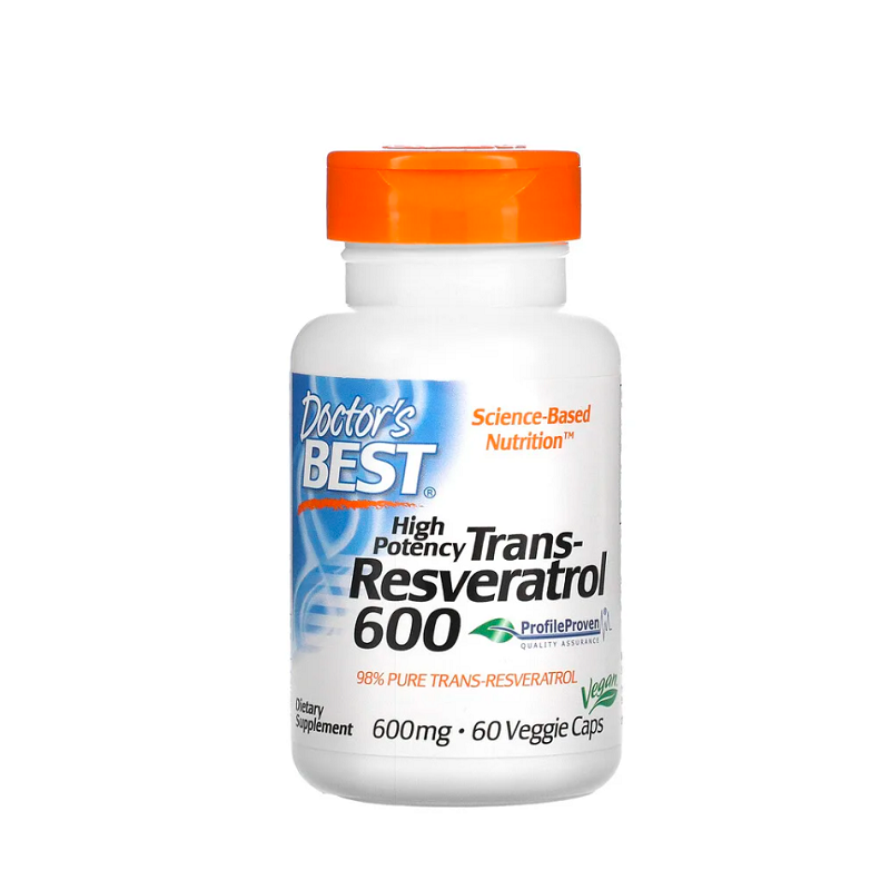 Trans-Resveratrol 600, 600mg 60 vcaps - Doctor's Best