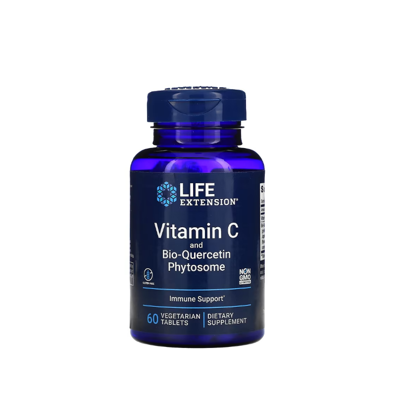 Vitamin C and Bio-Quercetin Phytosome 60 vegetarian tabs - Life Extension