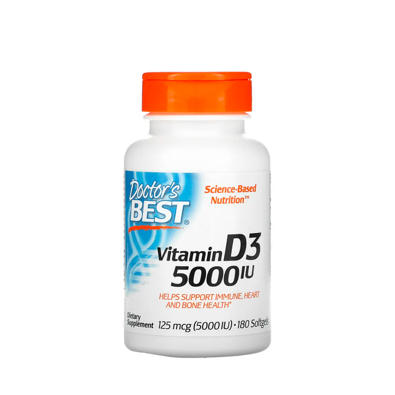 Vitamin D3, 5000 IU 180 softgels - Doctor's Best