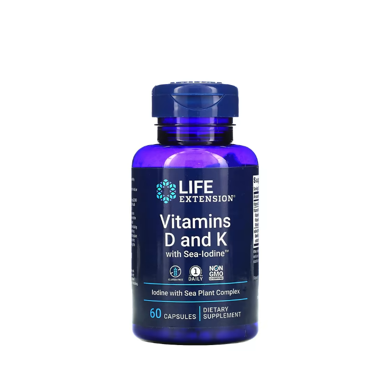 Vitamins D and K with Sea-Iodine 60 caps - Life Extension