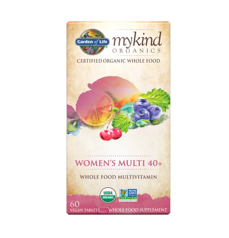 Mykind Organics Women's Multi 40+ 60 vegan tabs Garden of Life