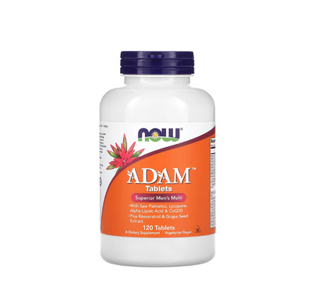 ADAM Multi-Vitamin for Men - 120 tablets Now Foods