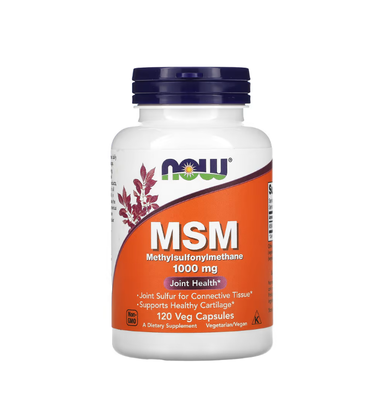 MSM Methylsulphonylmethane, 1000mg - 120 vcaps Now Foods