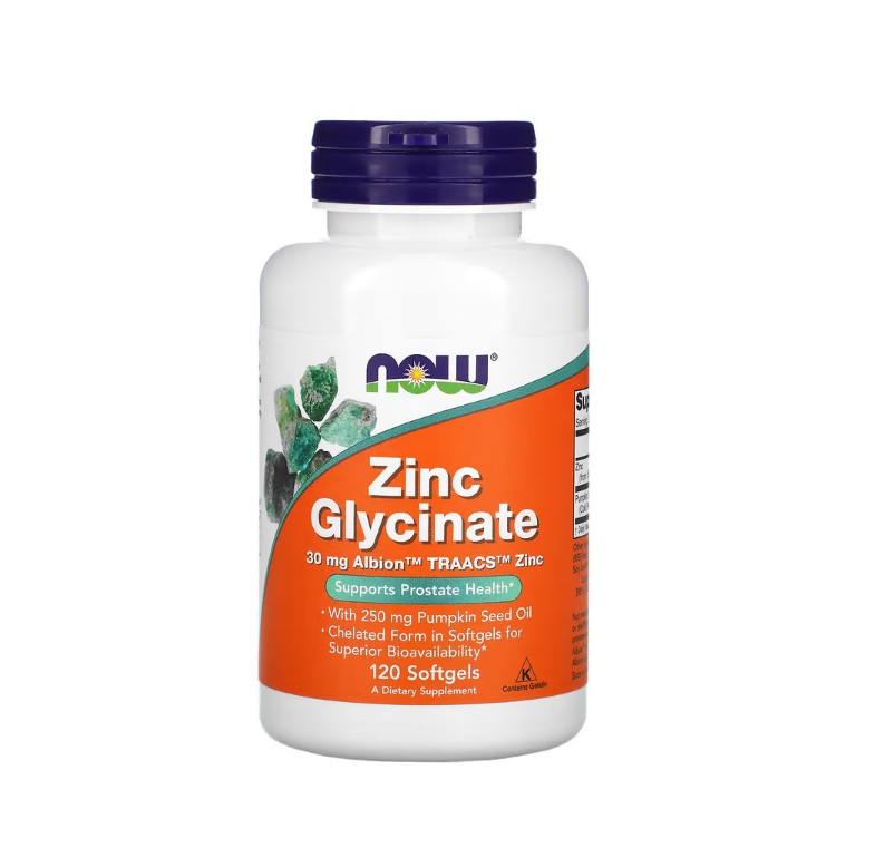Zinc Glycinate 120 softgels Now Foods